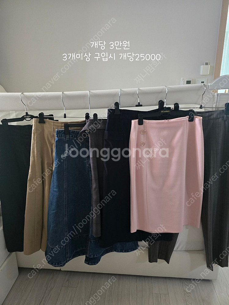 린 라인 듀엘 리스트 셋업 바지 치마 (옷장정리)--8