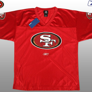 NFL SF 49ers 풋볼져지 M(100) 정품Reebok Made in Korea (무료배송)/희귀소장품
