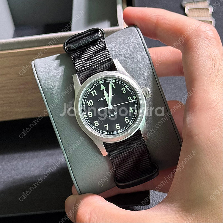 해밀턴 카키필드 쿼츠 33mm--1