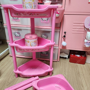 고전키티 4단 수납장 선반 헬로키티