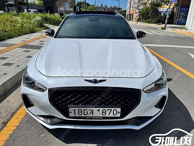 중고차 G70 2.2D 엘리트 2019 년식 흰색 중고...--0