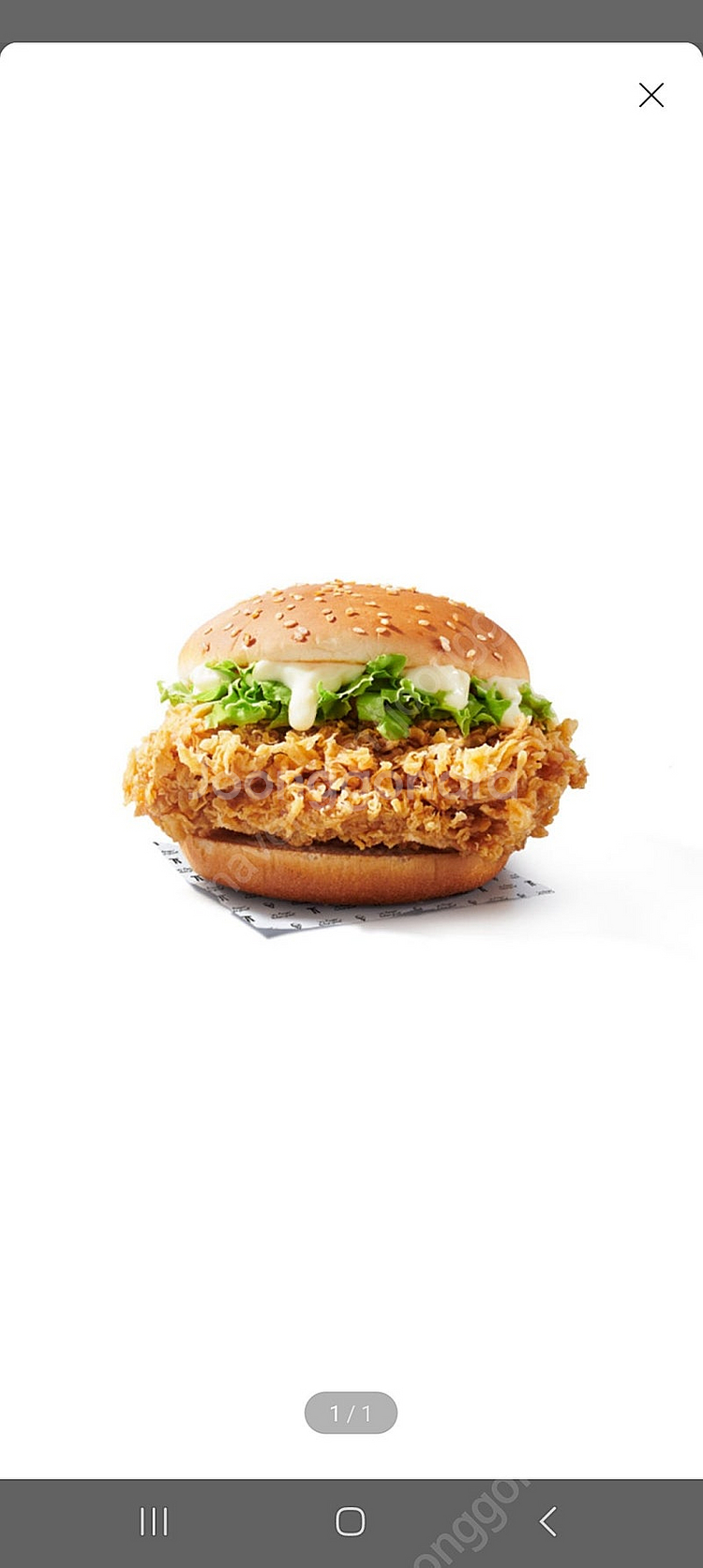 KFC 징거버거 단품--0