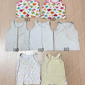 유아 나시 2살 3살 나시 110사이즈 7장 일괄 택포