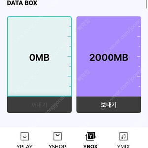 KT 데이터 2기가 2500원 ybox 2,500원
