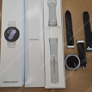 갤럭시워치7 44mm 실버(LTE) 자급제 커스텀베젤, 스트랩 포함 / 신지모루 윙터보 맥세이프