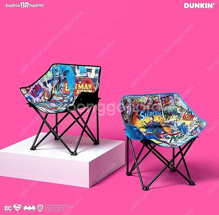 DC 배트맨, 슈퍼맨 캠핑 의자--4