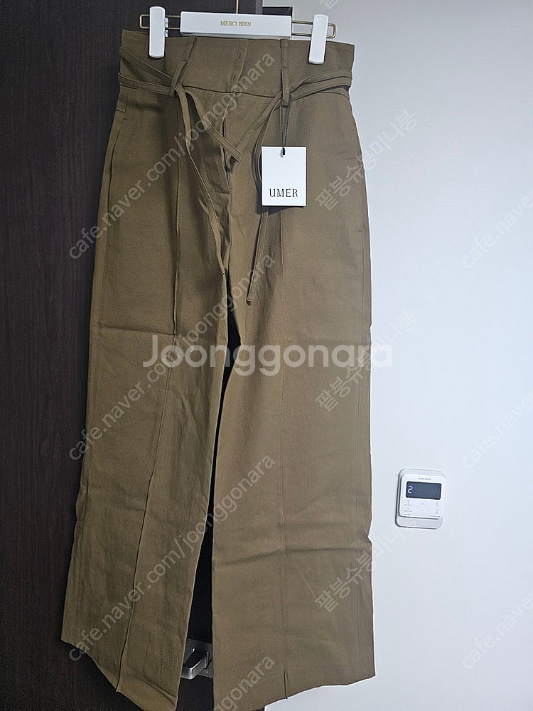 유메르 모르코 벨티드 팬츠 2사이즈 네이비 브라운 일괄...--2