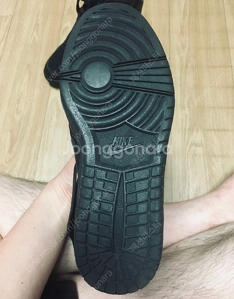 새 상품) 나이키 덩크하이 올블랙 키높이 여성 운동화(...--2