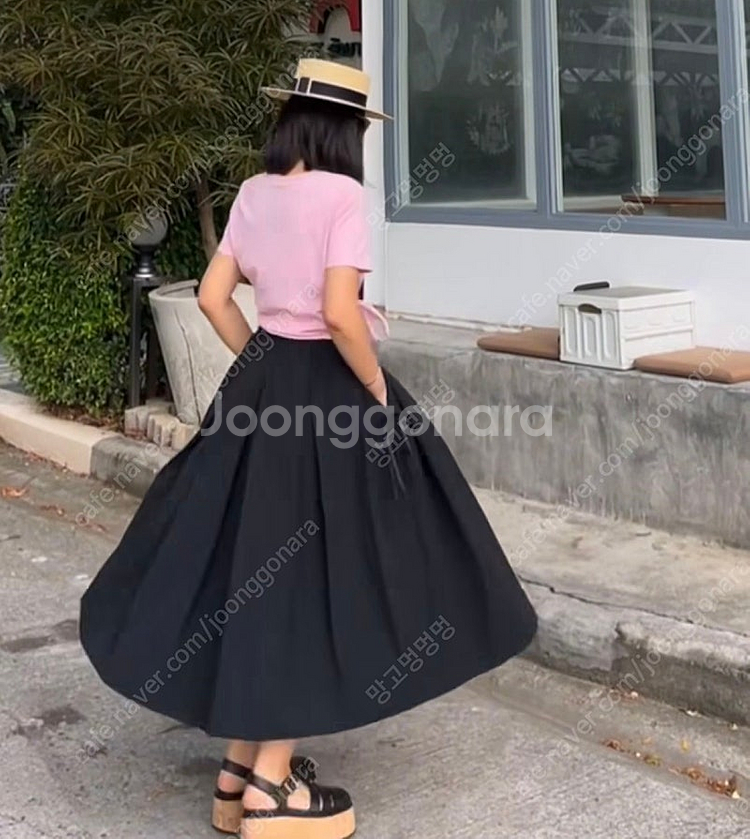 쇼트벗스터닝 리본 풀스커트 블랙 오르 드주이 오뮤 매니...--2