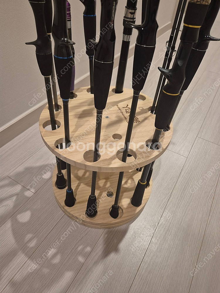 낚시 로드 원목 거치대--0
