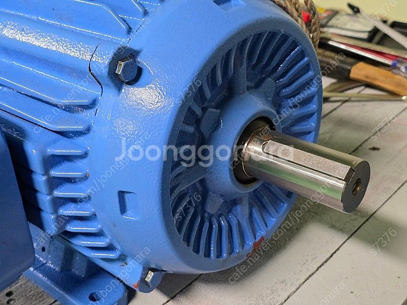 현대모터 5.5kw 7.5마력 4p 미사용--3