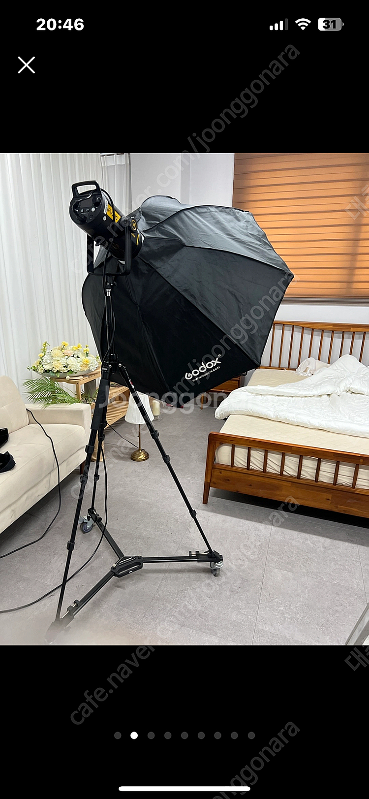 고독스 Fv200 순간광 지속광 조명 + 조명대 세트--1