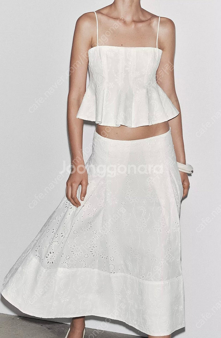 ZARA 자라 ZW 컬렉션 GODETS 자수 탑, 자라...--1