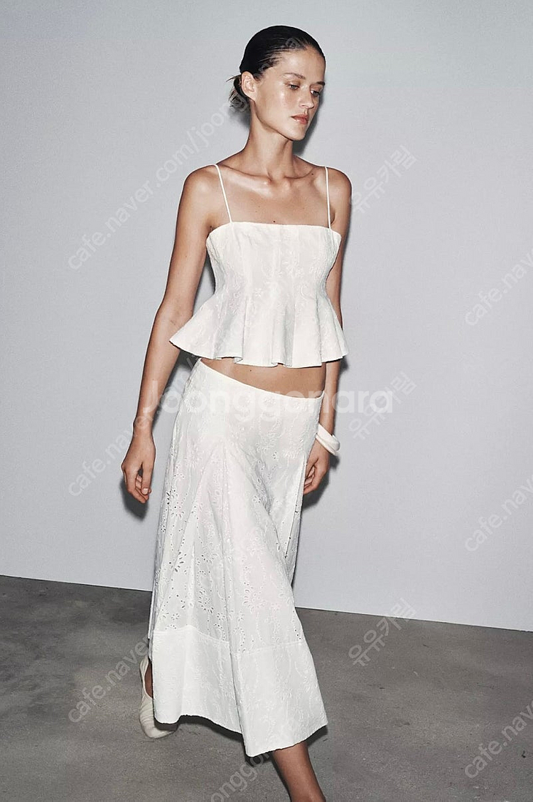 ZARA 자라 ZW 컬렉션 GODETS 자수 탑, 자라...--3