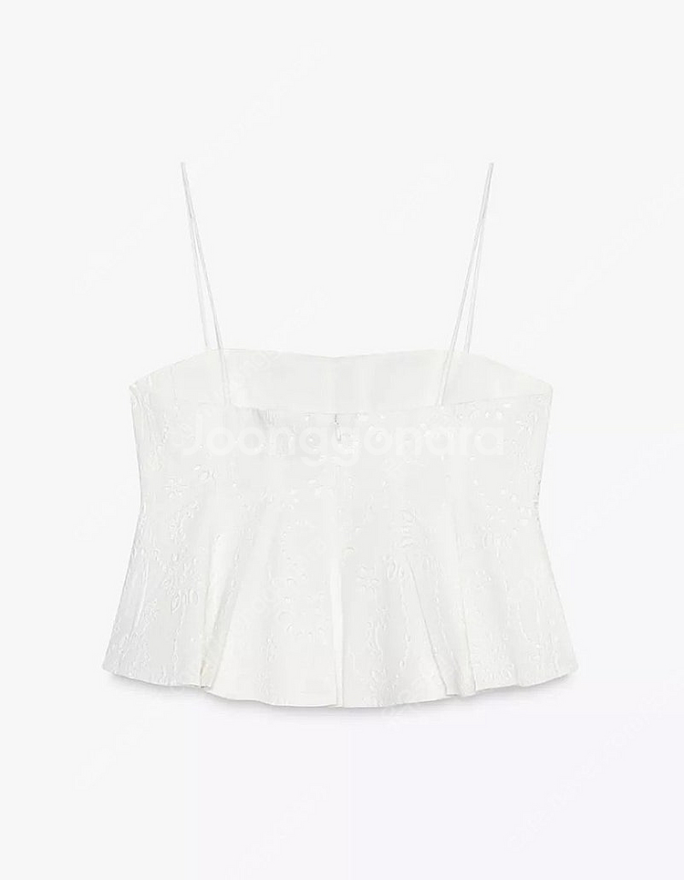 ZARA 자라 ZW 컬렉션 GODETS 자수 탑, 자라...--7