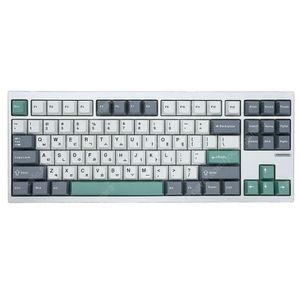 프리플로우 MCHOSE GX87 풀 알루미늄 기계식 키보드 실버 그린
