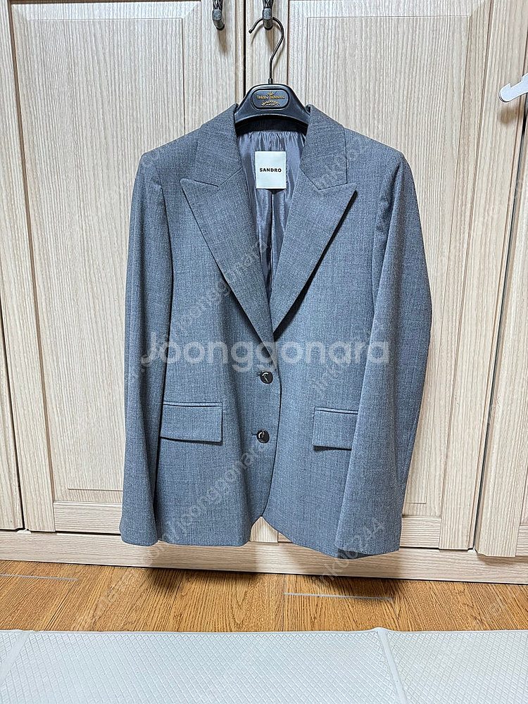 (새상품/정품) SANDRO 산드로 자켓 울 블렌드 싱...--0