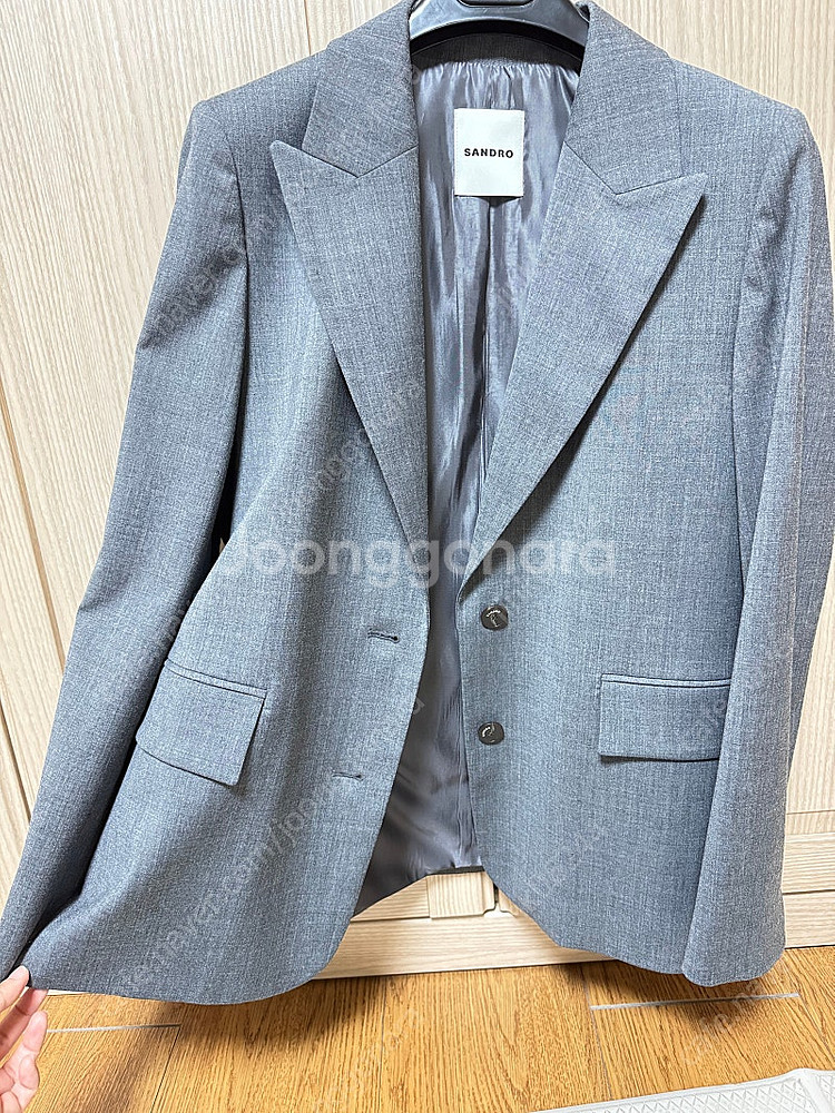 (새상품/정품) SANDRO 산드로 자켓 울 블렌드 싱...--4