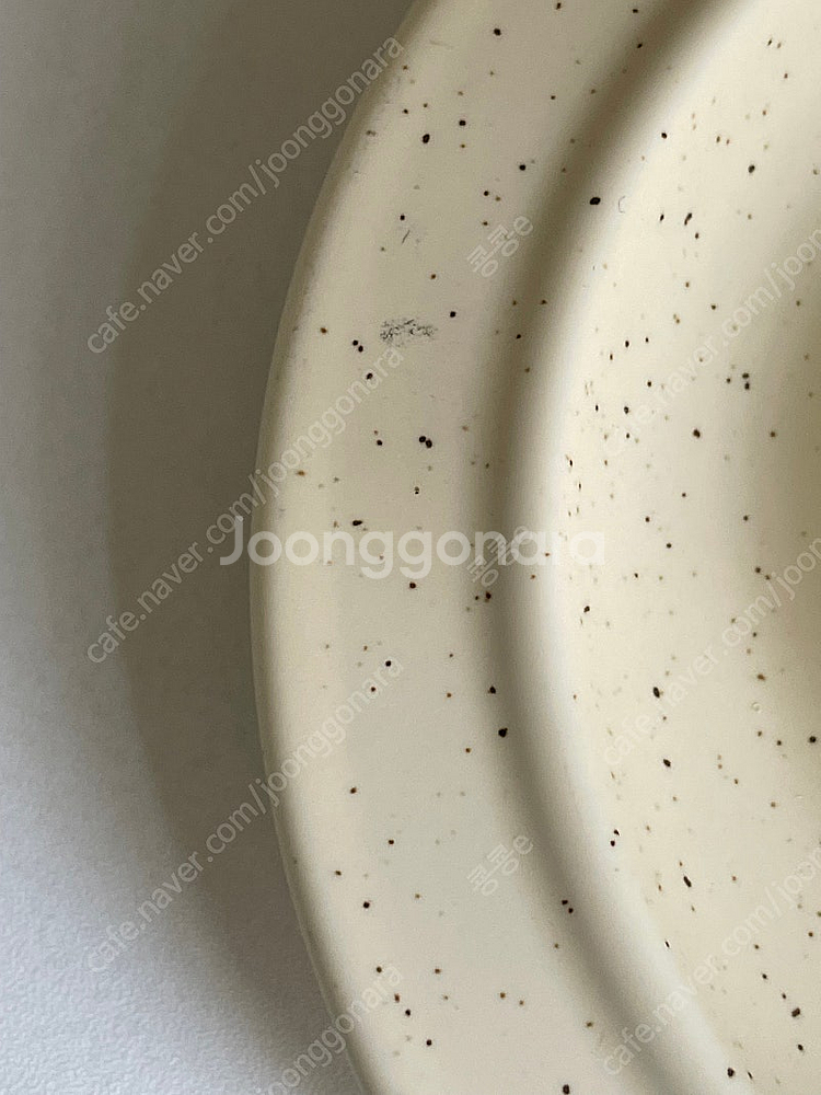 새상품) 긁힘있음 패브릭포터리 컬러블록라인플랫컵+소서 세트--3