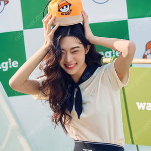 여성용 와이드앵글 와글 골프 WG 스카프 후디 반팔티 스웻 티셔츠