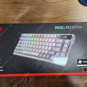 게이밍 키보드 게임 키보드 ROG AZOTH NX 화이트 PBT (SNOW 적축, 영문) 무선 커스텀 키보드