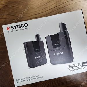[유튜브 마이크]싱코 WMIC T1 SYNCO 강의용 무선 마이크 유튜브 방송용 국내정품