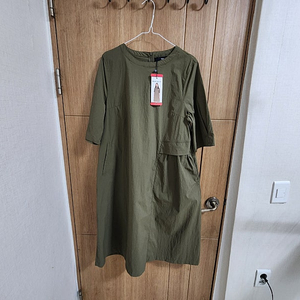 (66)여성 보니스팍스 우븐 반팔 원피스 이미지