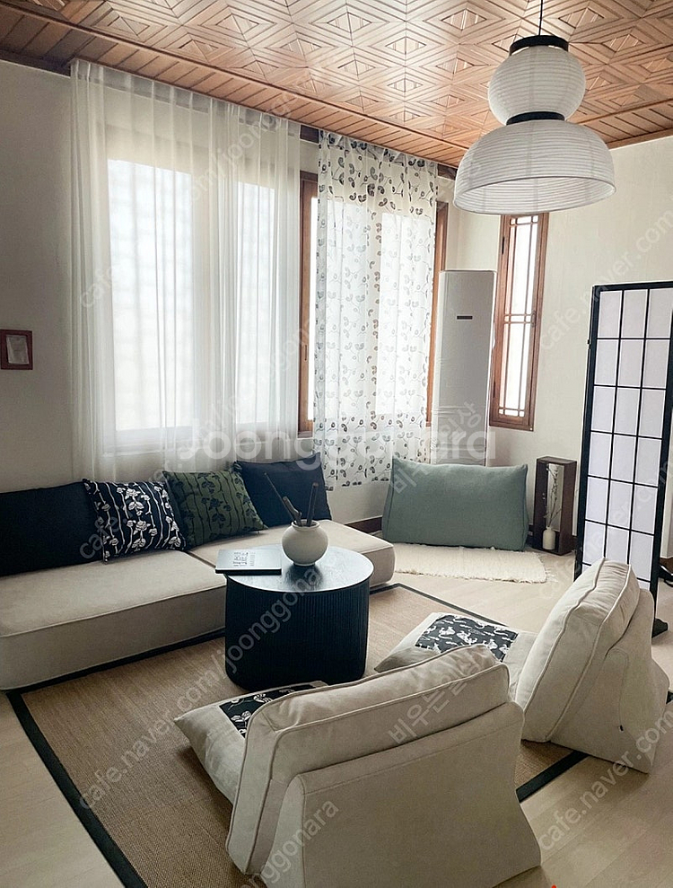 비앙스 캐리 아쿠아 패브릭 모듈 와이드 좌식소파 세트--4