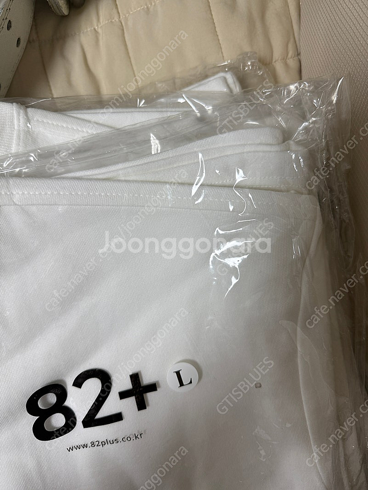미개봉 82+ 그로우 반팔티 화이트L 여러장--0
