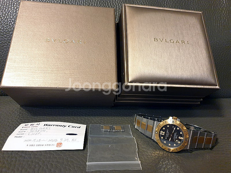불가리 디아고노 18K 스쿠바 스쿠버 38mm 콤비 (...--1