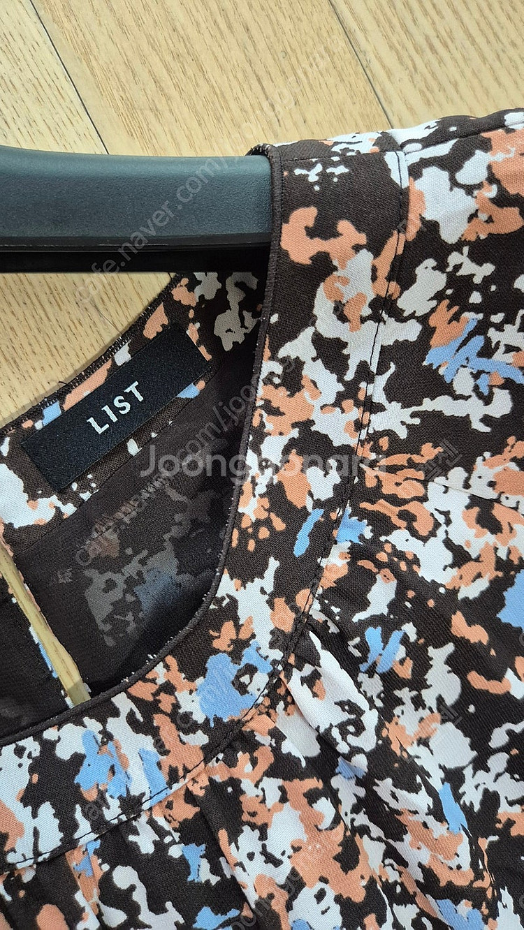 리스트 무늬색감예쁜 하늘하늘한 쉬폰플레어원피스 (통55...--6