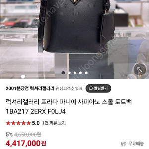 프라다 파니에 사피아노 스몰 도트백