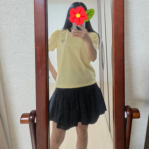 포커스 볼륨소매 반팔티 거의새거