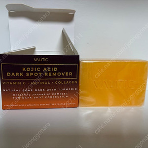 VALITIC Kojic Acid 다크 스팟 리무버 비누 바(비타민 C, 레티놀, 콜라겐, 강황 함유 - 오리지널 일본 복합체 히알루론산, E, 시어 버터, 카스티)
