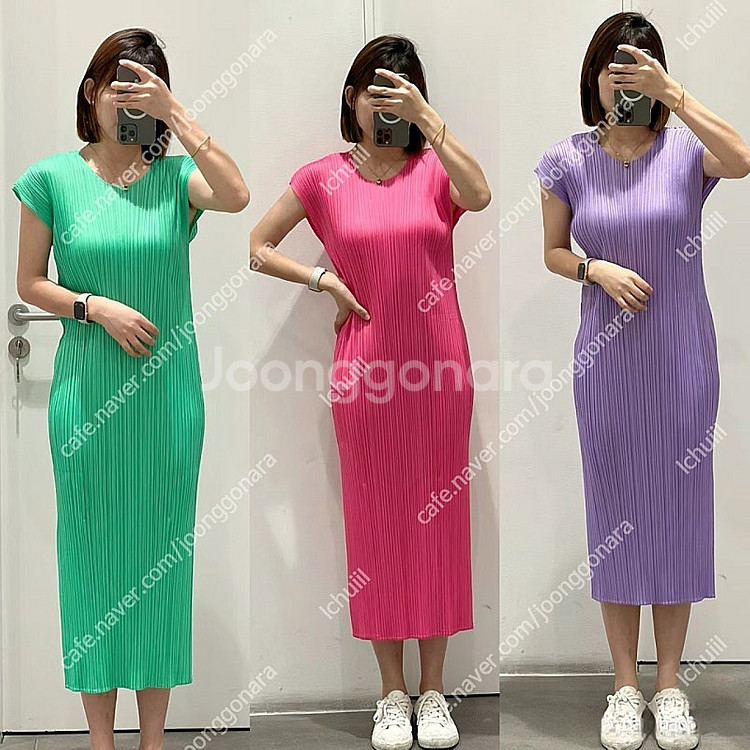 플리츠플리즈 먼슬리 원피스 (국내 미출시 컬러)~--0