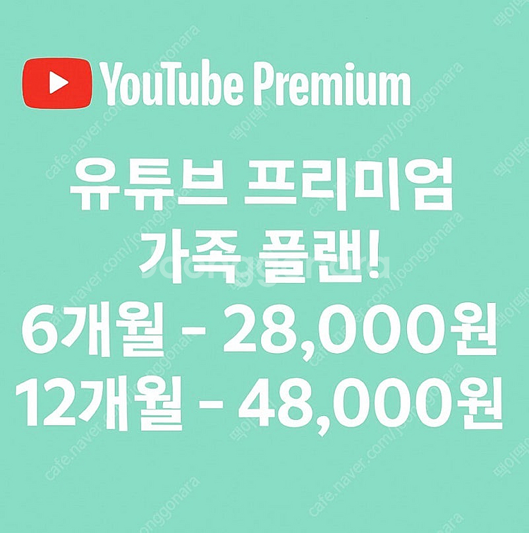 유튜브 프리미엄 뮤직 하루133원으로 즐기세용--0
