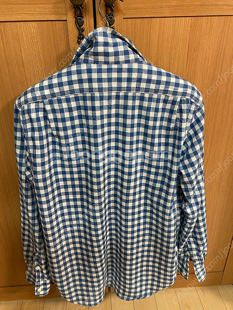 [새상품] 폴로 린넨 면 체크 셔츠--3