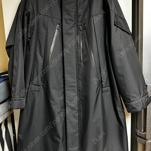 일꼬르소 블랙 오버핏 유틸리티 3layer 후드 레인점퍼 105