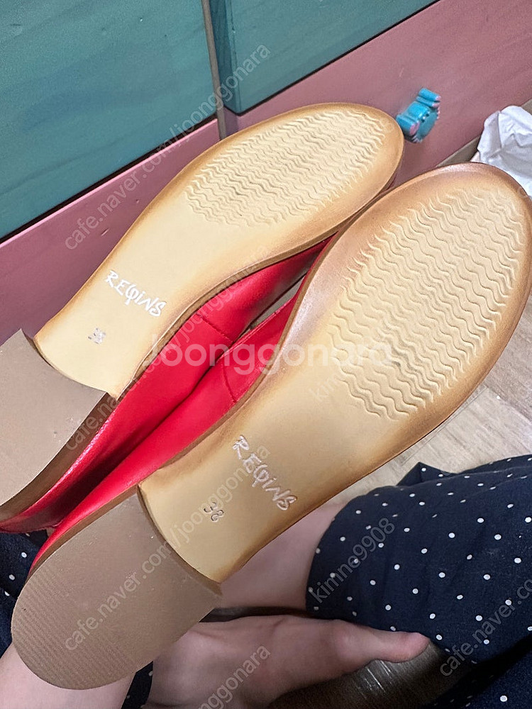 흐꺙 카르멘 레드 38 새상품--1
