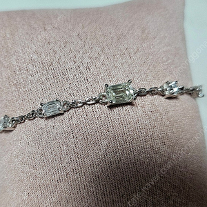 14k 랩다이아몬드 팬시컷 팔찌