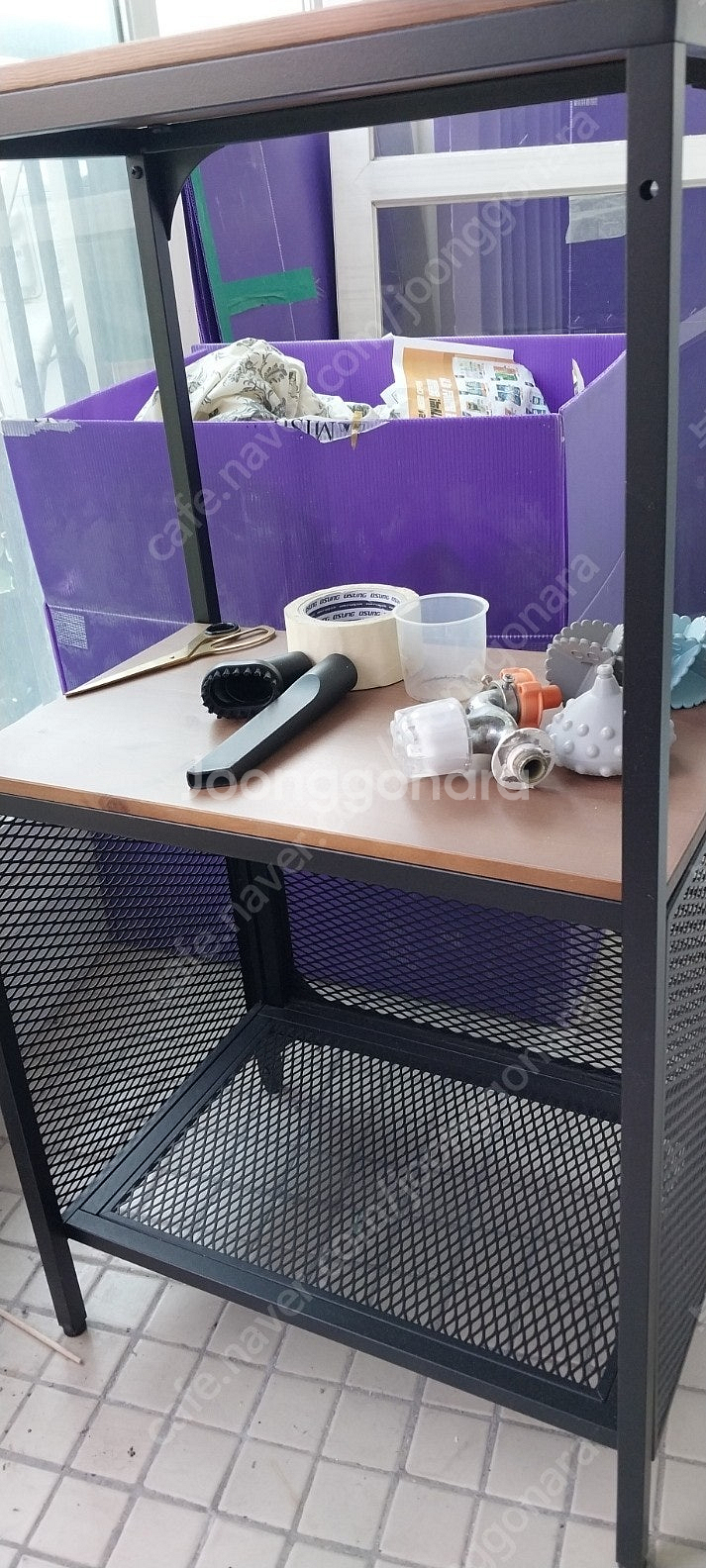 조명화장대+의자 , 대형거울 , 원목철제수납장--5