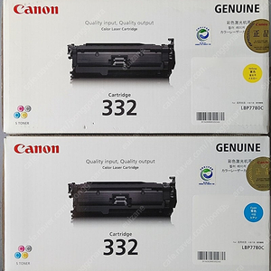 캐논 CRG-332C, CRG-332Y 정품 토너 미사용제품 판매합니다.
