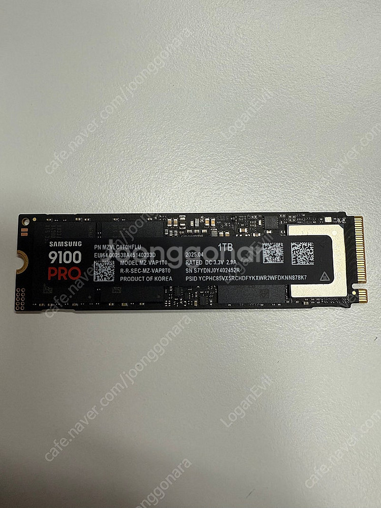 삼성전자 9100 PRO M.2 NVMe 1TB 미사용...--1
