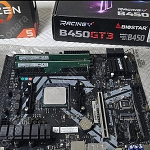 라이젠 5600 CPU / DDR4 32기가 램 / 바이오스타 B450GT3 세트