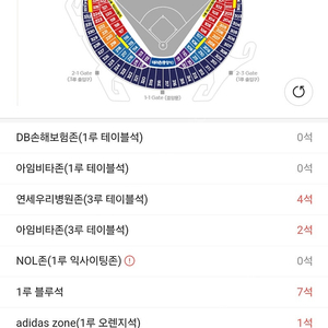 7월27일 두산 LG티켓판매 2장