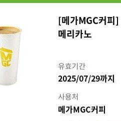 메가커피 hot 아메리카노
