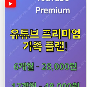 유튜브 프리미엄 6개월