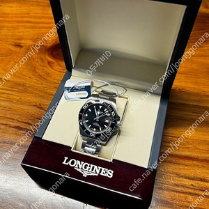 론진 하이드로 콘퀘스트 GMT 블랙 다이얼 41MM
