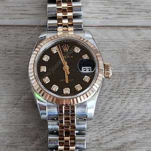 로렉스 데이저스트 26mm 여성용 로즈골드 컴검판 10P 팝니다