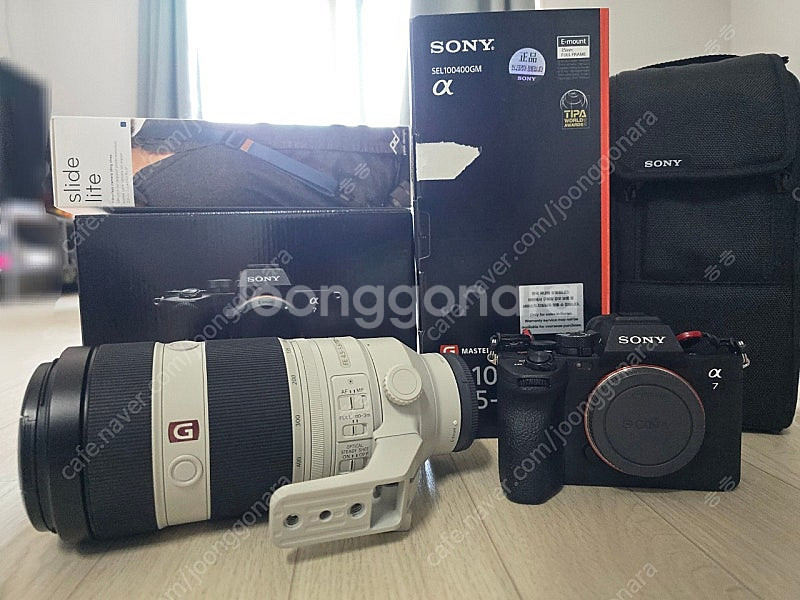 소니 A7M4 바디 + 100-400mm렌즈(백사금)--0